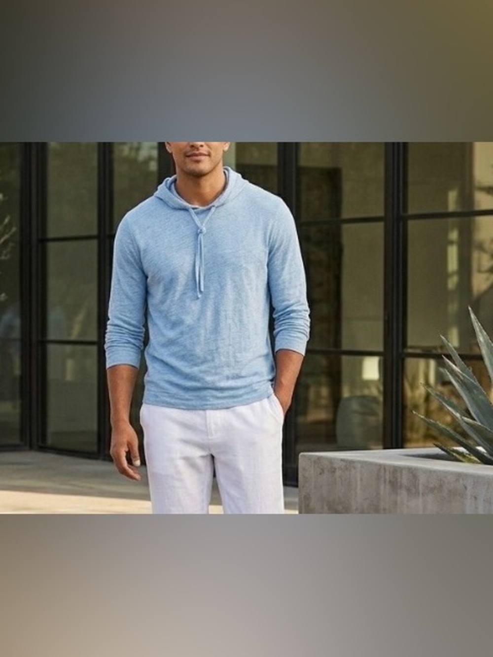 Vince Light Blue Pullover Hoodie size M